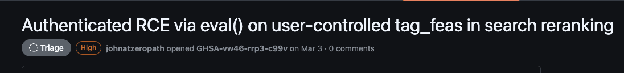 Our initial bug report, filed March 3rd, 2026